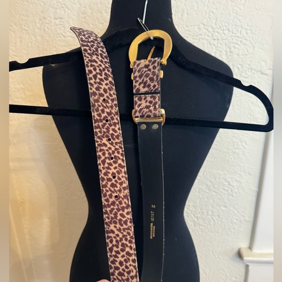 Animal print vintage belt with fabulous gold buckle - Picture 5 of 8